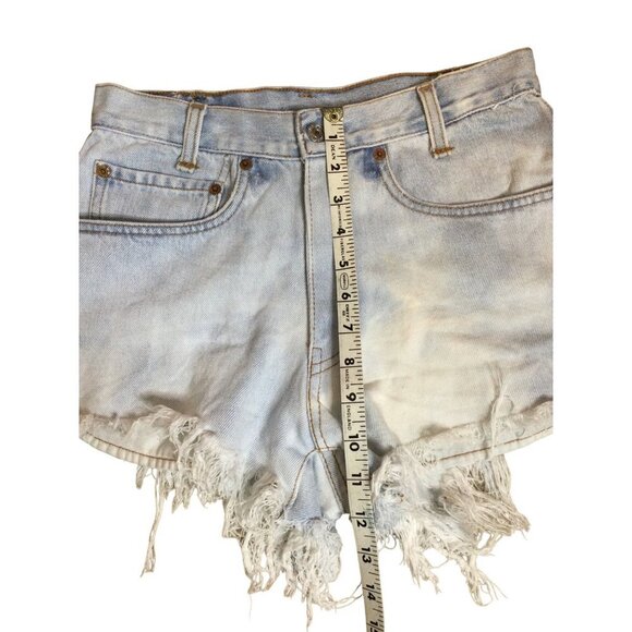 Levis Cut off Booty Shorts distressed raw hem bleached faded coastal cowgirl - Picture 6 of 7